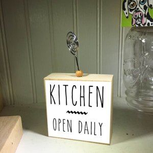 Rae Dunn Inspired photo clip holder kitchen decor